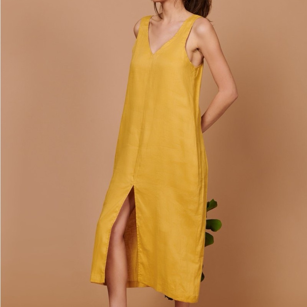 Whimsy + Row Luna dress in yellow